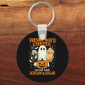 Freshly Boo'd Coffee Served With Scream And Sugar Sleutelhanger (Voorkant)