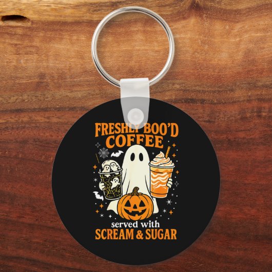 Freshly Boo'd Coffee Served With Scream And Sugar Sleutelhanger (Voorkant)