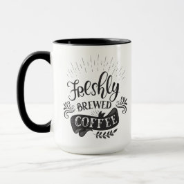 Freshly Brewed Coffee Personalized Mok