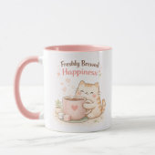 Freshly Brewed Kawaii Cute Kitty Cat Coffee Pink Mok (Links)