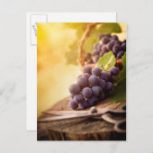 Freshly Geoogste druiven Briefkaart (Voorkant / Achterkant)