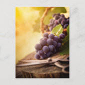 Freshly Geoogste druiven Briefkaart (Voorkant)
