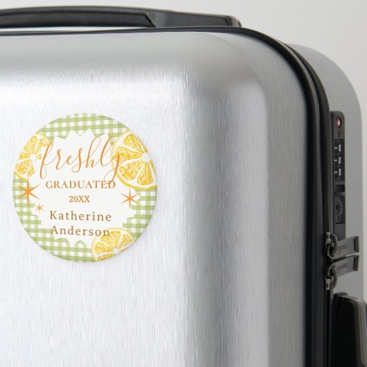 Freshly Graduated Lemon Gingaham  Magneet (Insitu (bagage))