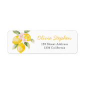 Freshly Graduated Lemon Graduation Address Etiket (Voorkant)