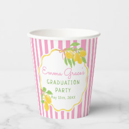 Freshly Graduated Lemon Graduation Paper Cups Papieren Bekers