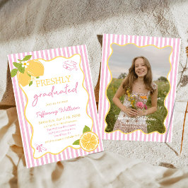 Freshly Graduated Lemon Graduation Party Kaart