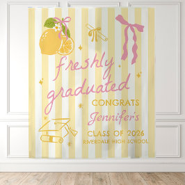 Freshly Graduated Lemon Graduation Tapestry Wandkleed