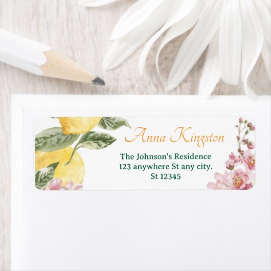 Freshly Graduated lemon Return Address Labels (Insitu)