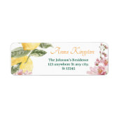 Freshly Graduated lemon Return Address Labels (Voorkant)