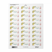 Freshly Graduated lemon Return Address Labels (Full Sheet)