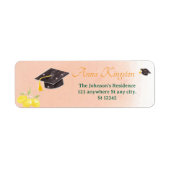 Freshly Graduated lemon Return Address Labels (Voorkant)