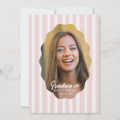 Freshly Graduated Lemon Stripe Graduation Party Kaart (Achterkant)