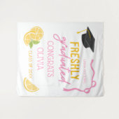 Freshly Graduated Lemonade Graduation Backdrop Wandkleed (Voorkant (horizontaal))