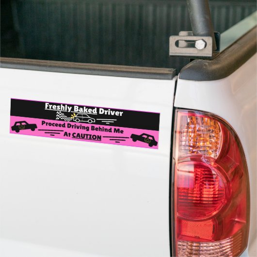 Freshly (New) Driver Cautionary Funny Warning Bumpersticker (Op Truck)