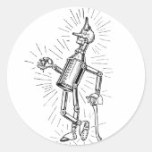 Freshly Oiled Tinman Ronde Sticker (Voorkant)