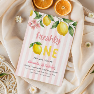 Freshly One Lemonade Eerste Verjaardag Boerenmarkt Kaart