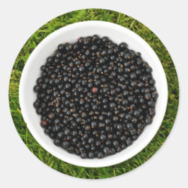 Freshly Picked Blackcurrants Ronde Sticker
