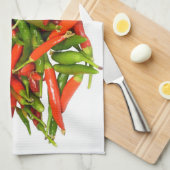 Freshly Picked Chillies Tea Towel Theedoek (Quarter Fold)
