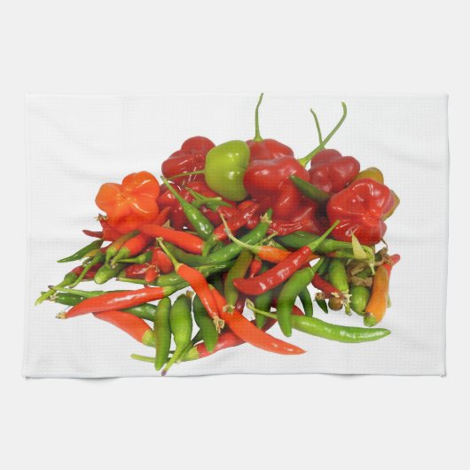 Freshly Picked Chillies Tea Towel Theedoek (Horizontaal)