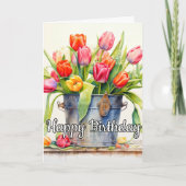 Freshly Picked Tulip Flowers Kaart (Voorkant)