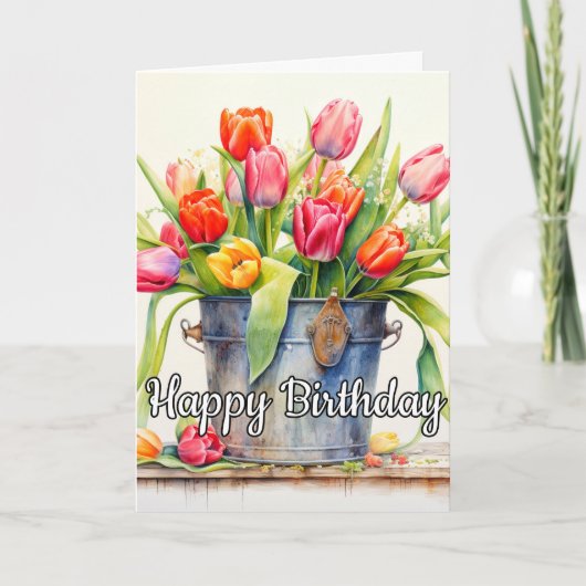 Freshly Picked Tulip Flowers Kaart (Voorkant)