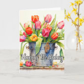 Freshly Picked Tulip Flowers Kaart (Gele Bloem)