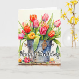 Freshly Picked Tulip Flowers Kaart