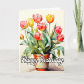 Freshly Picked Tulip Flowers Kaart (Voorkant)