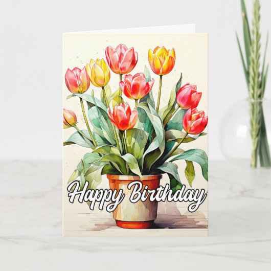 Freshly Picked Tulip Flowers Kaart (Voorkant)