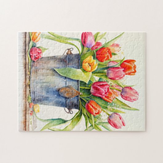 Freshly Picked Tulip Flowers Legpuzzel (Horizontaal)