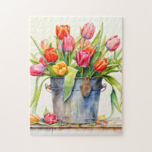 Freshly Picked Tulip Flowers Legpuzzel
