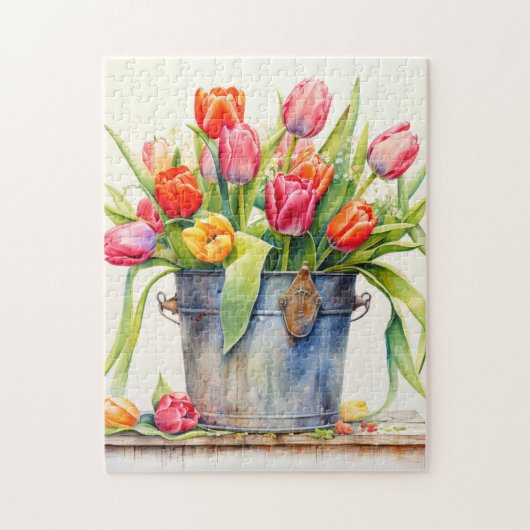 Freshly Picked Tulip Flowers Legpuzzel (Verticaal)