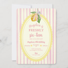 Freshly Sixteen Lemon Sweet 16 Verjaardagsfeestje Kaart