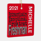 Freshman Extraordinaire CUSTOM Keramisch Ornament (Rechts)