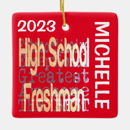 Freshman Extraordinaire CUSTOM Keramisch Ornament (Voorkant)