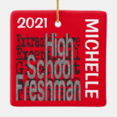 Freshman Extraordinaire CUSTOM Keramisch Ornament (Achterkant)