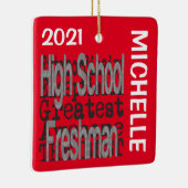 Freshman Extraordinaire CUSTOM Keramisch Ornament (Rechts)