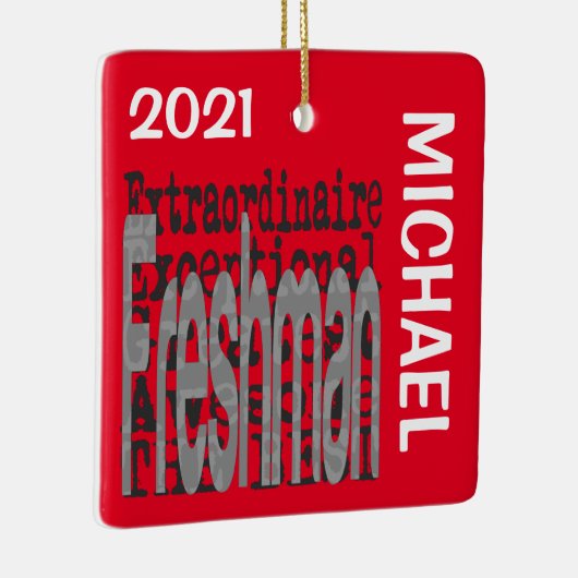 Freshman Extraordinaire CUSTOM Keramisch Ornament (Rechts)