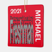 Freshman Extraordinaire CUSTOM Keramisch Ornament (Links)