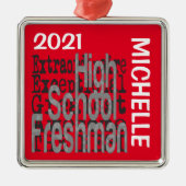 Freshman Extraordinaire CUSTOM Metalen Ornament (Voorkant)
