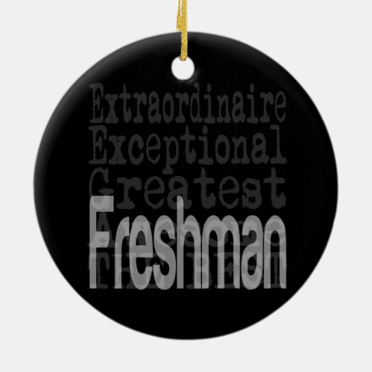 Freshman Extraordinaire Keramisch Ornament (Achterkant)