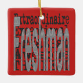 Freshman Extraordinaire Keramisch Ornament (Voorkant)