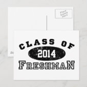 Freshman-klasse van briefkaart (Voorkant / Achterkant)