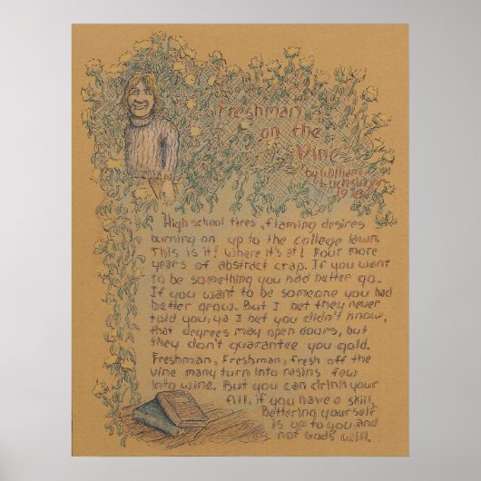 Freshman op wijn - Poster (Voorkant)