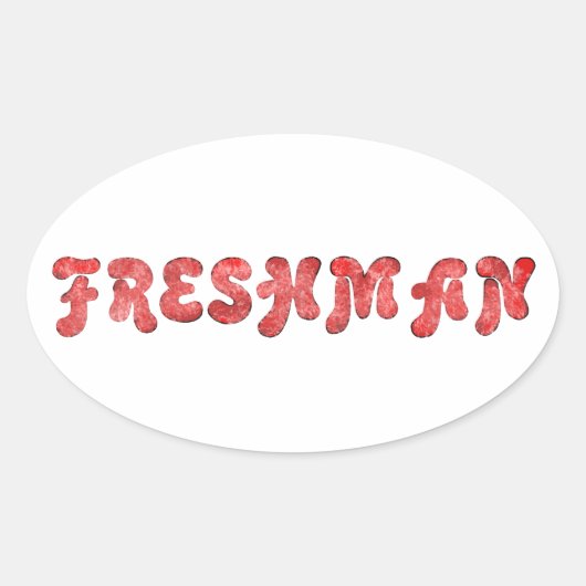 Freshman Ovale Sticker (Voorkant)