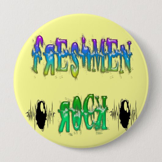 Freshmen Rock - Pulse Ronde Button 4,0 Cm (Voorkant)