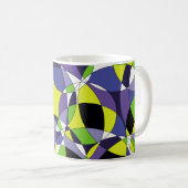 Freshness gekleurd abstract patternabstract, kunst koffiemok (Voorkant rechts)