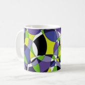 Freshness gekleurd abstract patternabstract, kunst koffiemok (Voorkant links)