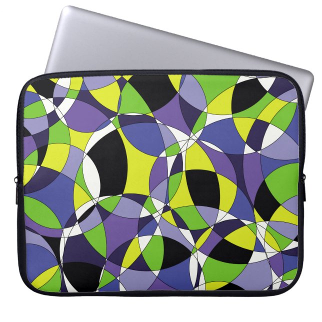 Freshness gekleurd abstract patternabstract, kunst laptop sleeve (Voorkant)