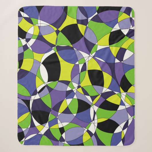 Freshness gekleurd abstract patternabstract, kunst sherpa deken (Voorkant)